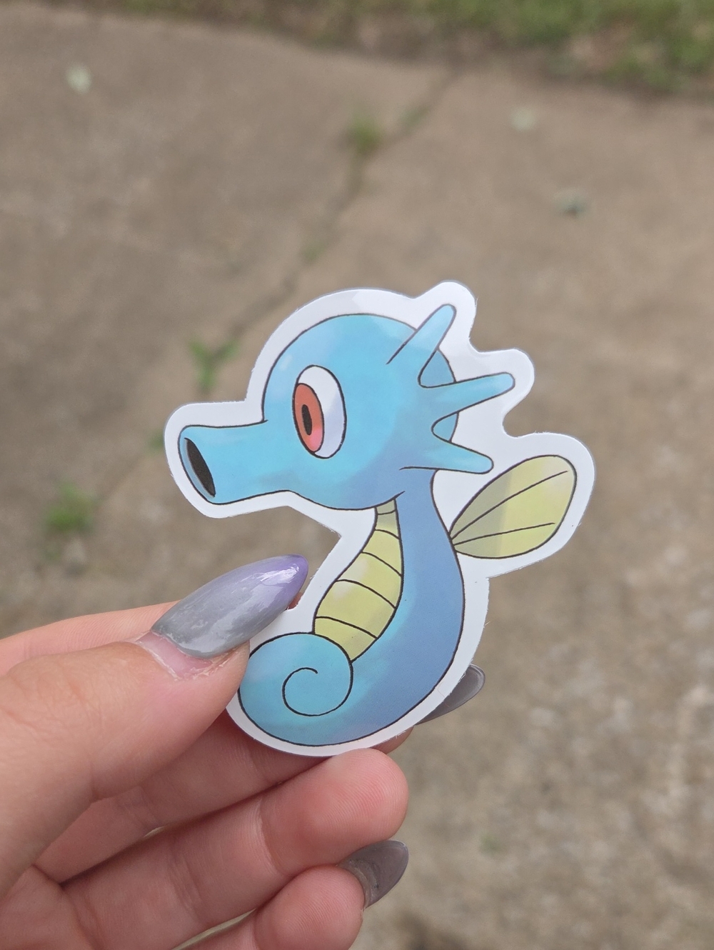Pokemon Blue Seahorse Vinyl Sticker